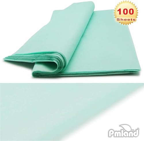 Miniatura 40 de PMLAND - Papel de regalo de calidad superior, 15 x 20 pulgadas, 100 hojas Azul Aqua