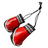 NYTKL 1 Pair Mini Boxing Gloves for Car Mirror, Novelty Miniature Punching Gloves Automobile Mirror Hanging...