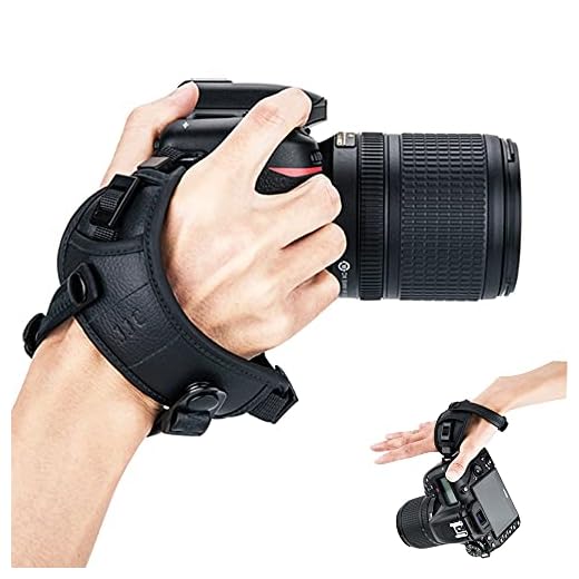 JJC DSLR Camera Hand Strap Grip Wrist Strap With Standing U Plate for Nikon D780 D850 D810 D800 D750 D610 D600 D500 D7500 D7200 D7100 D7000 D5600 D5500 D5300 D5200 D3500 D3400 D3300 D6 D5 D4s D4 D3s