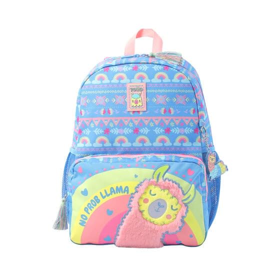 TOTTO Mochila Escolar Mediana Niña | Azul, Lisa, 13 L, con Organizador Interno y Fácil de Limpiar