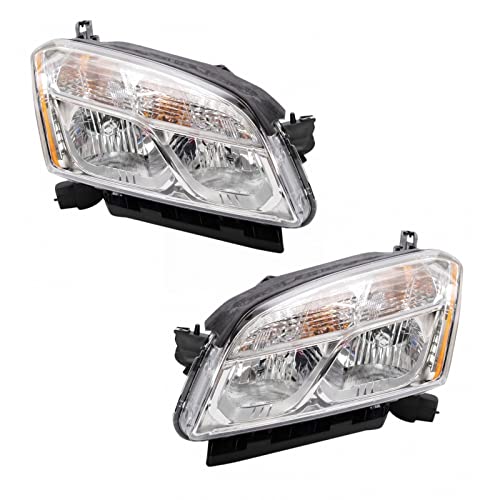 Image of TRQ 2 Piece Headlight Assembly Set Driver & Passenger Side Compatible with Chevrolet Trax 2015-2016 GM2502401 GM2503401 42435939 42435940