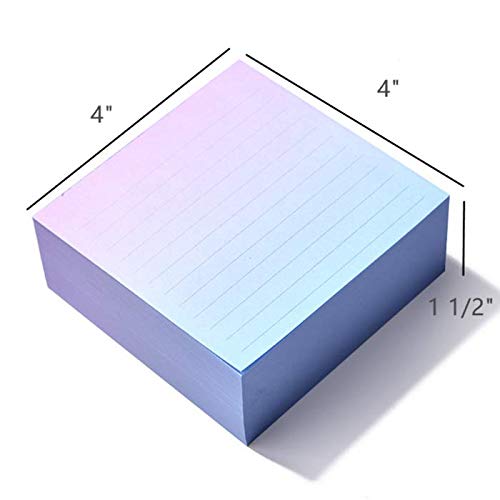 Miniatura 3 de Almohadillas para notas, blocs de notas, almohadillas para rascar, almohadillas de escritura de 4.0 x 4.0 in con líneas, no pegajosas, almohadilla