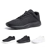  Hitmars Laufschuhe Herren Damen Sportschuhe Turnschuhe Sneaker Joggingschuhe Leicht rutschfeste Schuhe Schwarz 47 EU