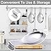 GIWOSK 8 Pcs Stainless Steel Spoon Rest, Large Size Spoon Spatula Ladle Holder for Kitchen Counter Stove Top Heavy Duty Utensil Rest Serving Spoon Rest for Home Buffet Use, Silver