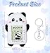 ValueBargain Cute Photocard Holder, Photocard Holder Cute, Plush Panda Case with White Lobster Clasp and Keychain for Idol Photo, Transportation Card, Campus Card, Photo