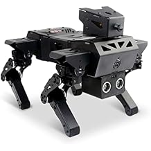 Bionic Robot Dog Kit with Graphical Programming Module, Ultrasonic Infrared Obstacle Avoidance, LED Lights, 12 DOF Metal Mechanical Pet, Teen Adult ESP32 Education ProjectExpansion Kit