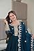 Heni Fashion Indian Style Silk Designer Sequence Embroidered Anarkali Gown Dress With Dupatta Ready To Wear