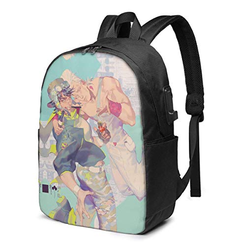 Preisvergleich Produktbild IUBBKI Jojos bizarrer Abenteuerspaß College-Tasche USB-Rucksack 17 in