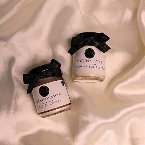 Image of Mini Scented Candles (Roasted Coffee And Peppermint Eucalyptus) Pack Of 2, Wax