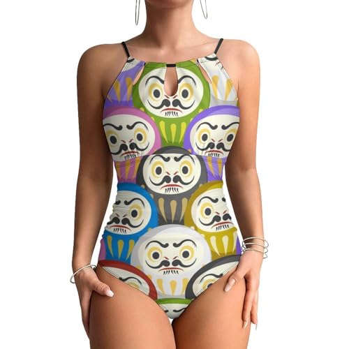 Monokini beachwear jaune-rouge pour femme à la recherche d'un maillot une pièce chic