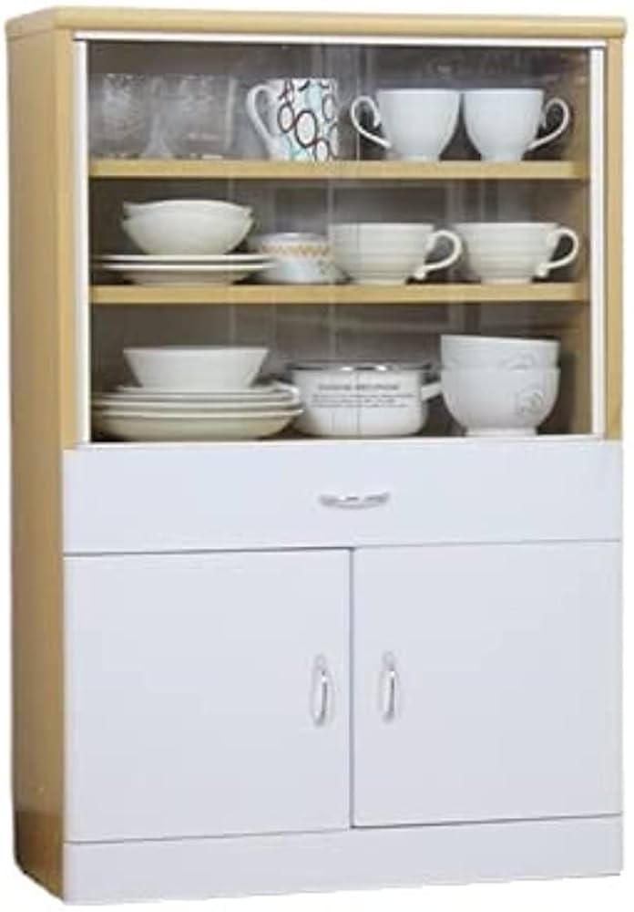 Amazon｜食器棚 ミニ食器棚 幅60 奥行30 (31) 高さ 90cm