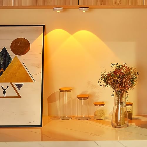 Image of Sunset Light, Romantic Visual Sunset Lamp Projector Light Battery Powered, 2 Levels Brightness & Self-Adhesive Sunset LED Lights, Sunset Night Light for Home /Bedroom /Party /Photography (Sun)