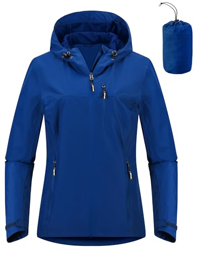 Image of Outdoor Ventures Packable Rain Jacket Women Waterproof Raincoat with Hood