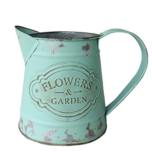 Vancore Shabby Chic Metal Jug Vase Pitcher Flower Holder For Home Decoration #TOP2