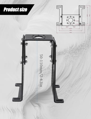 RC Airplane Electric Motor Mount, Adjustable Height Aluminum Alloy Brushless Motor Stand (2-4.3