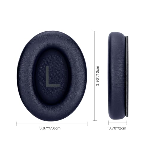 Image of ELZO Replacement Ear Pads for Bose QuietComfort 45 (QC45) /QC SE Headphones, Premium Softer Leather, High-Density Noise Cancelling Foam, Added Thickness, Blue