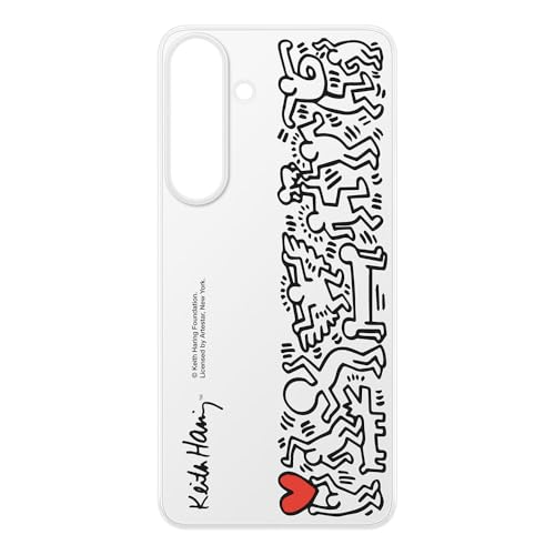 Samsung FlipSuit Coque pour Galaxy S25+, Keith Haring avec Technologie NFC Incluse, White