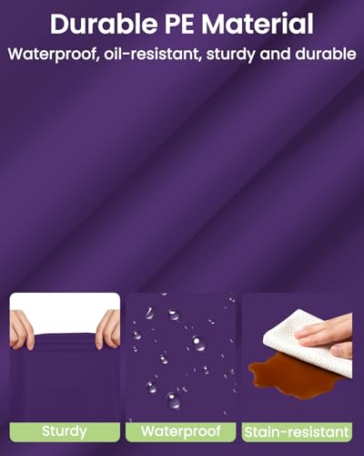 Image of LANLISA 4 Pack Purple Plastic Tablecloth Disposable, 54 x 108 Inch
