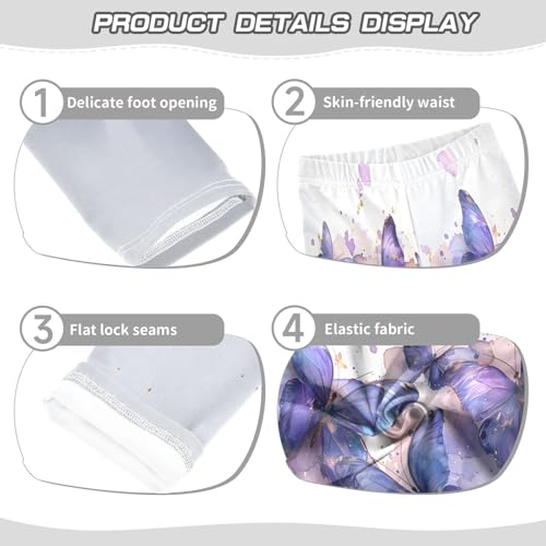 Bolaz Toddler Girls Leggings Printed Yoga Pants Leggings Butterflies Whose Wings for Kids3