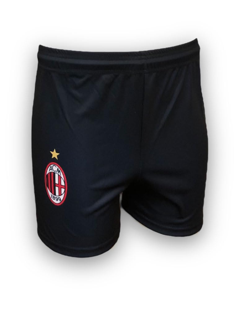 PANTALONCINI PANTALONCINO MILAN UFFICIALE REPLICA adulto uomo bambino NERO