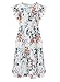 blibean Summer Girl Dress Kid Prom Flare Flowy Fashion Dresses Vacation Boho Clothes Age 14T-15T (Size 14 15 16 Year) White