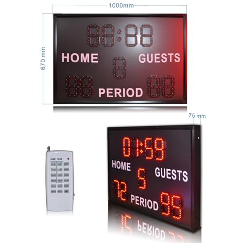 Marcador LED electrónico de fútbol 6 pulg con control remoto miniatura 3