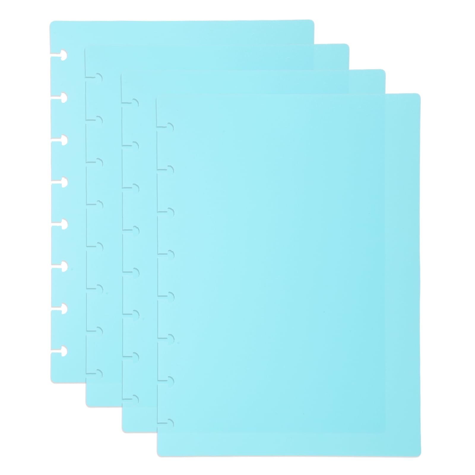 PATIKIL 2 Set Discbound Notebook Cover, 8.5 x 6 A5 Letter Size PP Disc Planner Cover for Notebook Planner Office Product, Green