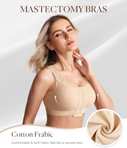 Post Surgery Compression Bras for Women Front Closure Bra with Adjustable Straps4