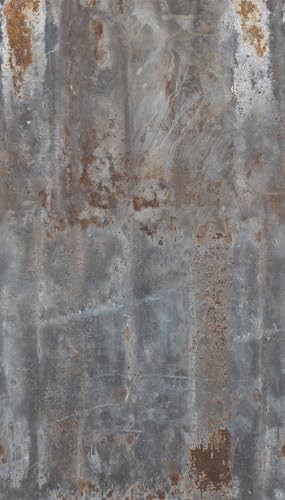 Rasch Factory VI 368109 - Carta da parati fotografica, effetto metallo, 2,8 m x 1,59, colore: grigio e marrone
