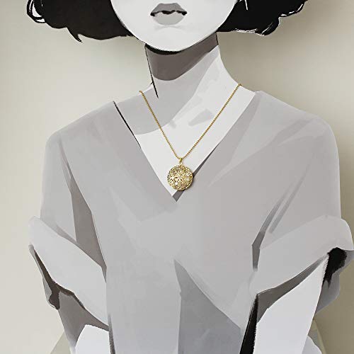 Colar Difusor Aromaterapia Médio Filigrana Dourado