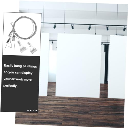 Image of OSALADI 2set Adjustable Picture Hanging Kit Wire Hooks for Frames Mirrors Decorative Items Wall Mounting Hardware for Home Decor