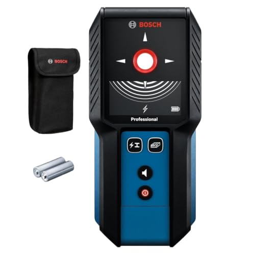 BOSCH GMS120-27 Professional Wall Scanner, Multi-Function Stud Finder, and Live Wire Detector for Electricians, Plumbers & Contractors