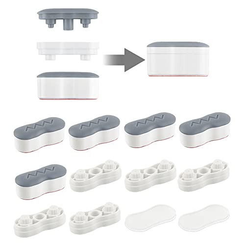 Bidet Toilet Seat Bumpers, Universal Toilet Seat Buffer,Toilet Lid Rubber Bumpers with 2 Heights adjustment,Bidet Bumpers with Strong Self Adhesive( Grey & Clear, 5 for Toilet Lid, 2 for Toilet Tank)