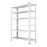 Future Warrior Schraubregal Lagerregal Weiß, 1080kg Gesamtlast - 80x30x180cm, 6 Böden (180kg/Boden)