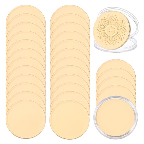 Monedas de desafío para grabado láser OLYCRAFT de 40 mm, lote de 30 piezas doradas en blanco 2