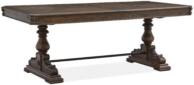 Magnussen Home Durango Willadeene Brown Extendable Trestle Dining Table