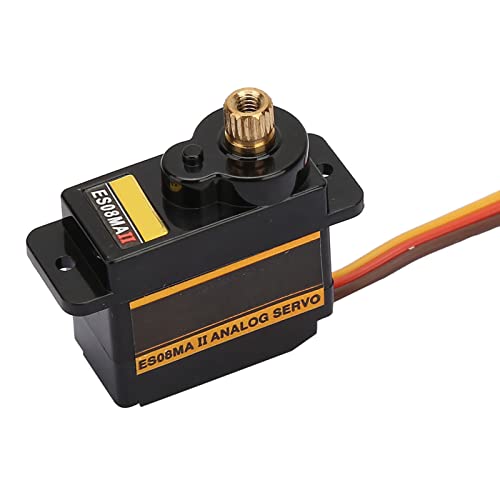 CYTGOUPER Digitaler Mikro-Metallgetriebe-Servomotor, 4,8 V - 6 V, 32 x 11,5 x 24 mm, Mikro-Servomotor, 12 g, 1,8 kg, 10 Sekunden ES08MA II Servos für RC Hubschrauber, Flugzeug, Boot, Robotersteuerung
