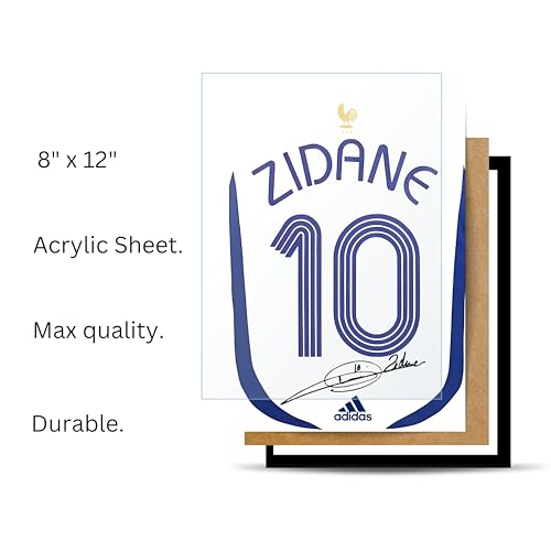 Image of Posternet Vintage Football Jersey Style Wall Frame | Number 10 Sports Wall Art Decor | Premium Black Framed Poster for Bedroom, Living Room, Office, Gaming Room | Motivational Athlete Inspired Gift | 8.3 x 11.7 Inch