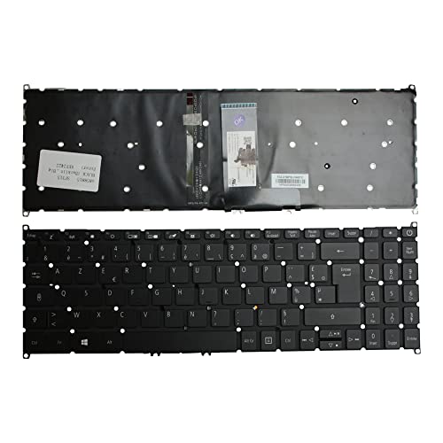 Clavier français Keyboards4Laptops noir rétroéclairé pour PC portable Acer Swift SF315-52