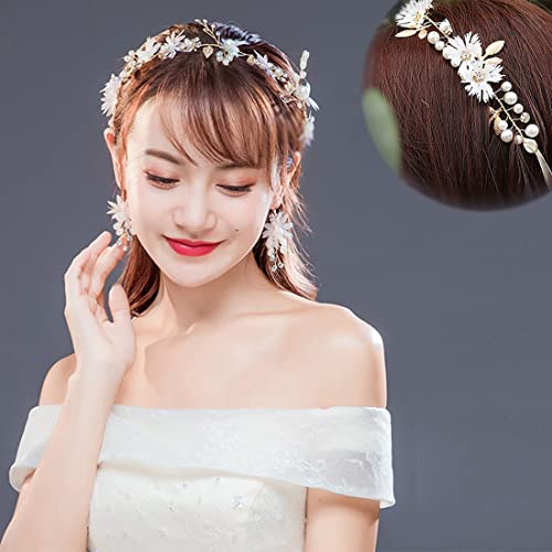 MenYiYDS Fascia floreale Corona di fiori da sposa