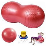 2pcs Pelota Fitness para Yoga y Pilates,Pelota Yoga de 25 cm,50×100cm Pelota Pilates Cacahuate,Anti-Pinchazos,Para...