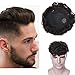 4"(10cm) Silk-co Prótesis Capilar Mujer y Hombre Pelo Natural Clip Toupee Rizado 35g 100% Cabello Humano Remy Hair Fina Mono Extensiones de Topper Encaje 16cm*19cm 150% Densidad #2 Marrón Oscuro
