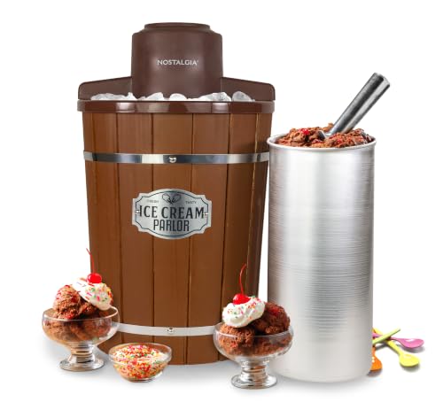 Nostalgia Electric Ice Cream Maker Parlor Style Old Fashioned Soft Serve Ice Cream Machine Makes Frozen Yogurt or Gelato in Minutes - Fun Kitchen Appliance White - 4 Quart product thumbnail 11