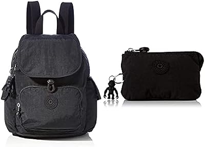 Kipling City Pack Mini, Mochilas para Mujer, Negro, Talla única Creativity S, Pouches/Cases para Mujer, Color Negro, 4x14.5x9.5 cm (LxWxH)