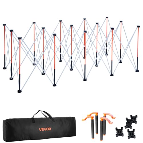 Image of VEVOR Portable Folding Workstand, 8.02 x 4.12 ft Collapsible Workbench, 6000 lbs Weight Capacity, No Assembly Foldable Work Stand with Storage Bag, Table Top NOT Included, for Garage Workshop Outdoor