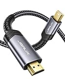 【Perfekte Länge von 3M】 Die perfekte Länge von 3 m dieses geflochtenen Mini DP zu HDMI Nylonkabels kann die Szenen in Ihrem täglichen Leben vergrößern. Sie können Ihre Geräte auch an Ihren Fernseher anschließen, während Sie zu Hause oder in einem Hotel in einem Reisebus oder Bett sitzen. Bei Fragen bieten wir dieses 3M Nylon Braided DisplayPort-zu-HDMI-Kabel mit 18 Monaten Garantie und 24-Stunden-Kundendienst Wir werden Ihr Problem innerhalb von 24 Stunden lösen.