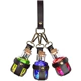 SUMGOGO Dark Magic Cork Potion Bottle Halloween Cosplay Ren Faire Witch Props Costume Accessories Round Potion Glass for Party DIY