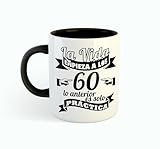 Taza para 60 cumpleaños - Regalo original 60 años - Regalos para hombres 60 años - Regalos para mujer 60 años - Taza desayuno regalo original (Español) (Español)