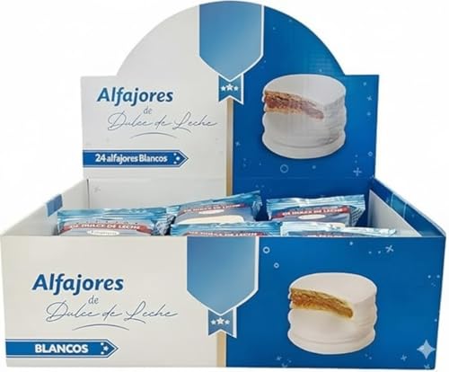 Mardel Alfajores Blancos – 24 x 50g – Mit Dulce de Leche Füllung – Traditionelle argentinische Spezialität