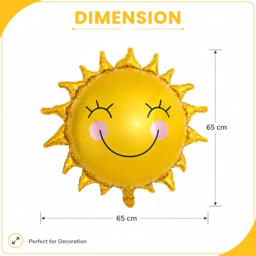 Image of Sun Foil Balloon for Kids Birthday Party Decoration | Pack of 1 Pcs